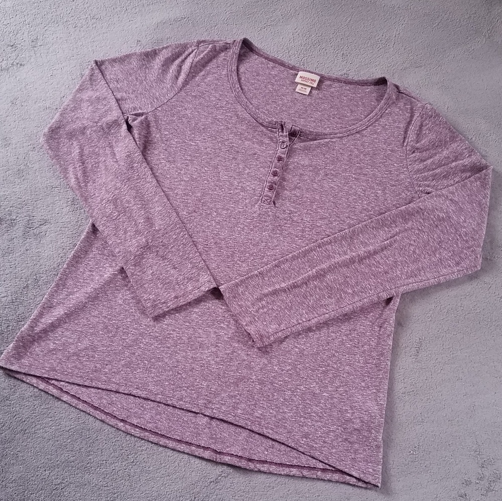 Mossimo Supply Co. Long Sleeve 1/4 Button Henley